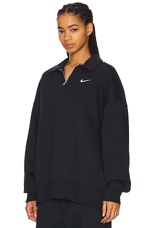 Nike Phoenix Fleece Polo in Black