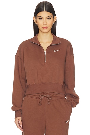 Phoenix Fleece Crop Quarter Zip Sweatshirt Nike