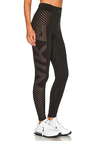 black and silver nike leggings