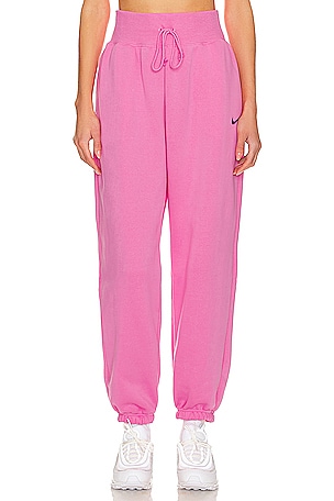 Nike washed high rise sweatpants in neon pink