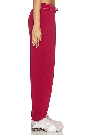 Nike Mid Rise Oversized Pant in Red