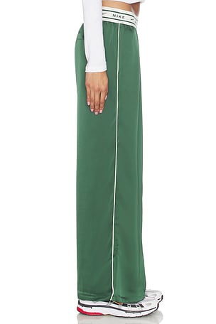 Nike Satin Pant in Dark Green