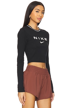 Nike Slim Crop Tee in Black