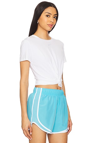Nike Twist Short Sleeve Top in White