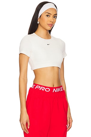Nike Light-Support Sports Bra Tee in Cream