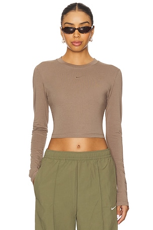 Slim Long Sleeve Cropped Top Nike