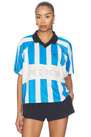 Women's Oversized Short-sleeve Striped Jersey Nike