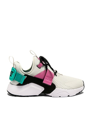 Nike Women's Air Huarache City Low Sneaker in Jade, Pink Black