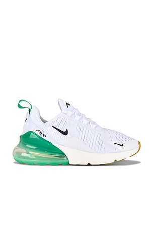 Air Max 270 Sneaker in White, Black-summit & White-stadium Green Nike