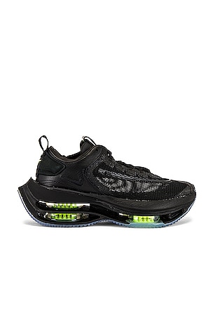 Nike Double Stacked Zoom Sneaker in Black & Volt Black | REVOLVE