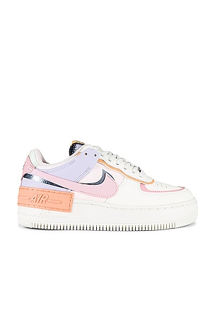 Nike Air Force Shadow Sneaker in Sail, Pink Glaze, Orange