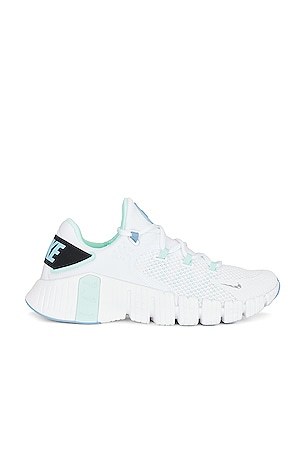 Nike Free Metcon 4 Sneaker in White Metallic Mint REVOLVE