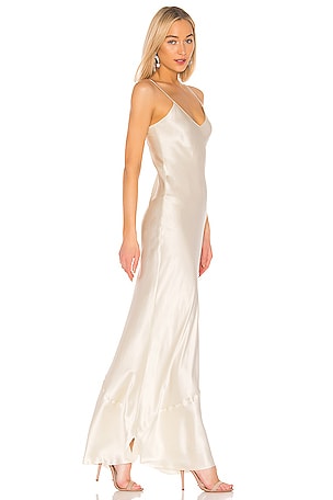 NILI LOTAN Cami Gown in Cream