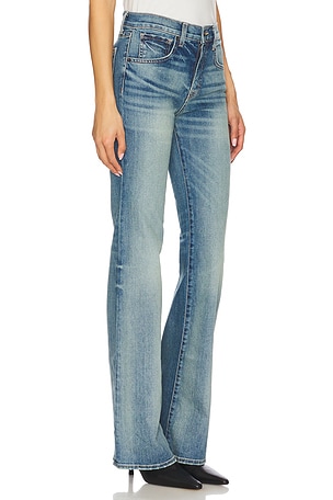 NILI LOTAN Celia Straight Leg Jeans in Blue