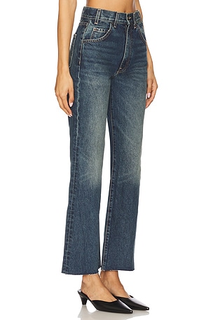 NILI LOTAN Calla Straight Leg Jeans in Blue. Size 30. Also
