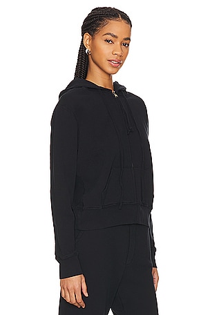 NILI LOTAN Callie Zip Up Hoodie in Black