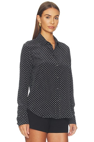 NILI LOTAN Gaia Shirt in Black & White