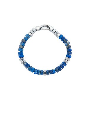 Nialaya Hexagon Beaded Bracelet in Blue