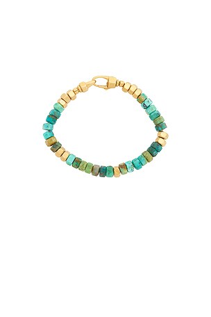 Nialaya Hexagon Beaded Bracelet in Blue