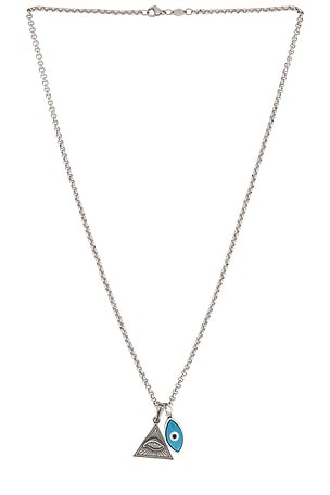 Turquoise Evil Eye And Eye Of Ra Pendant Necklace Nialaya