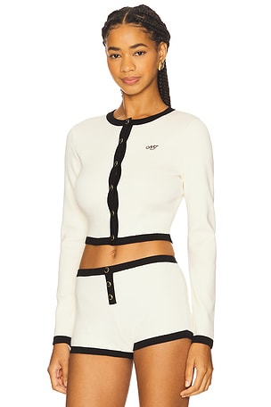 Nana Jacqueline Eliza Knit Cardigan in White. Size S. Also