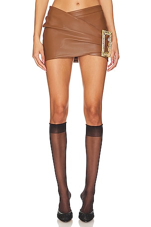 Miranda Leather Mini SkirtNana Jacqueline$290