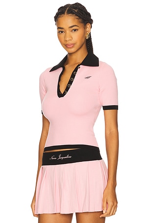 Nana Jacqueline Hazel Polo Top in Pink
