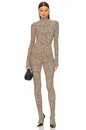 Slim Fit Turtle Catsuit With Footsie Norma Kamali