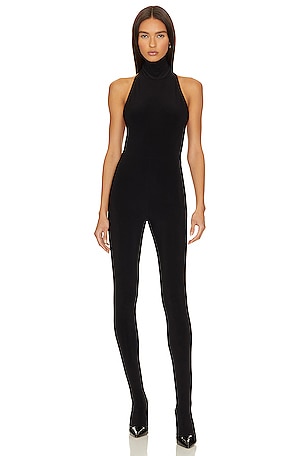 X Revolve Halter Turtle Catsuit With Footsie Norma Kamali