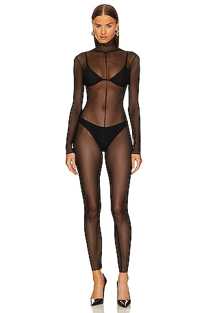 Crotchless Long Sleeve Turtle Catsuit Norma Kamali