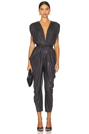 Square Sleeve Waterfall Jumpsuit Norma Kamali