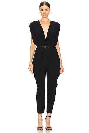 Square Sleeve Waterfall Jumpsuit Norma Kamali