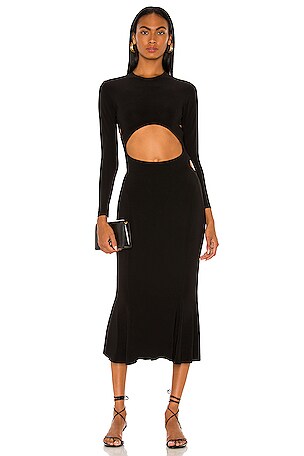 chinese dress ladies Women's Black and Cinnamon Aztec Printed Maxi Dress