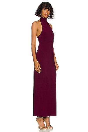 Norma Kamali x REVOLVE Turtle Halter Side Slit in Purple