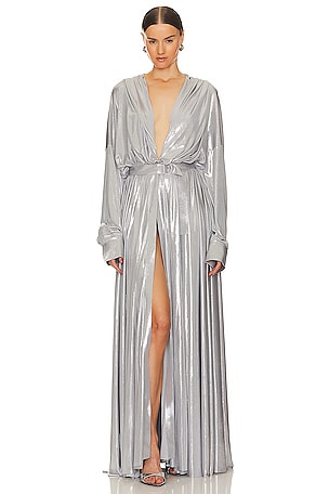 Hooded Super Oversized Shirt Flared Gown Norma Kamali