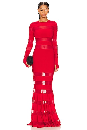 x REVOLVE Spliced Dress Fishtail Gown Norma Kamali