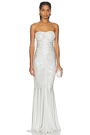 Strapless Shirred Front Fishtail GownNorma Kamali$330