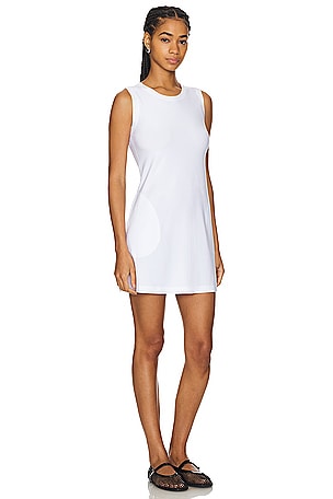 Norma Kamali Sleeveless Swing Mini Dress in White