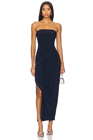 Strapless All in One Side Slit Gown Norma Kamali