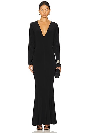 Dolman V Neck Fishtail Gown Norma Kamali