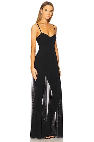 Norma Kamali Underwire Gown With Catsuit in Black