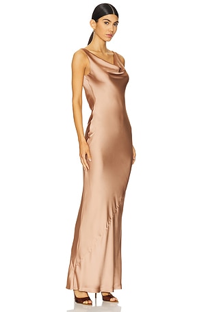 Norma Kamali Maria Gown in Brown