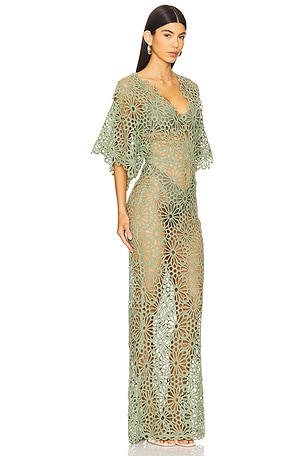Norma Kamali Obie Gown in Sage