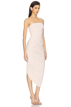 Norma Kamali Diana Strapless Gown in Nude