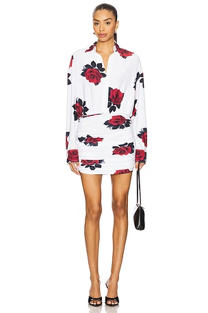 Boyfriend Neck Mini Dress Norma Kamali