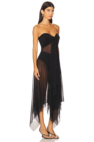 Norma Kamali Convertible Combo Dress in Black