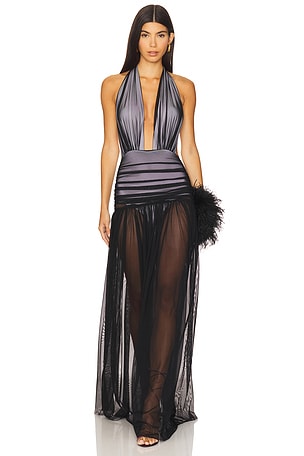 Halter Shirred Gown Norma Kamali