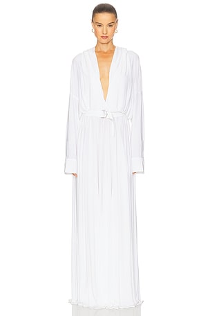 Hooded Super Oversized NK Shirt Flared Gown Norma Kamali