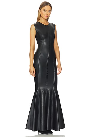 Norma Kamali Sleeveless Grace Fishtail Gown in Black