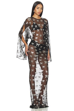 Norma Kamali Reverse Obie Gown With Long Sleeve in Black